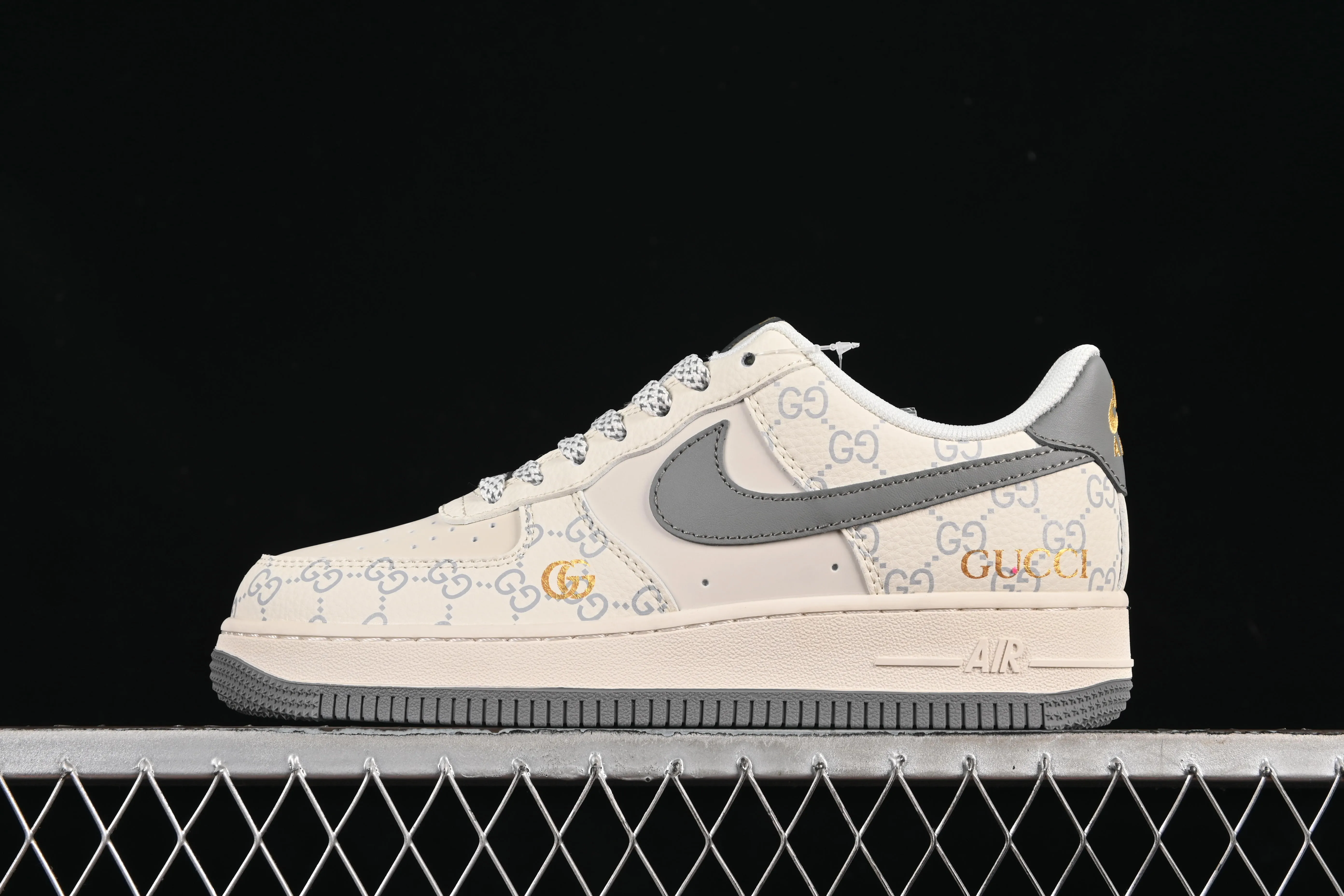 All categories Nk Air Force 1 Air Force series Nk Air Force 1 Low Air Force low-top Nike Air Force 1'07 Low Gucci joint pattern gray hook Air Force 1 low-top casual sneakers ZH2598-322